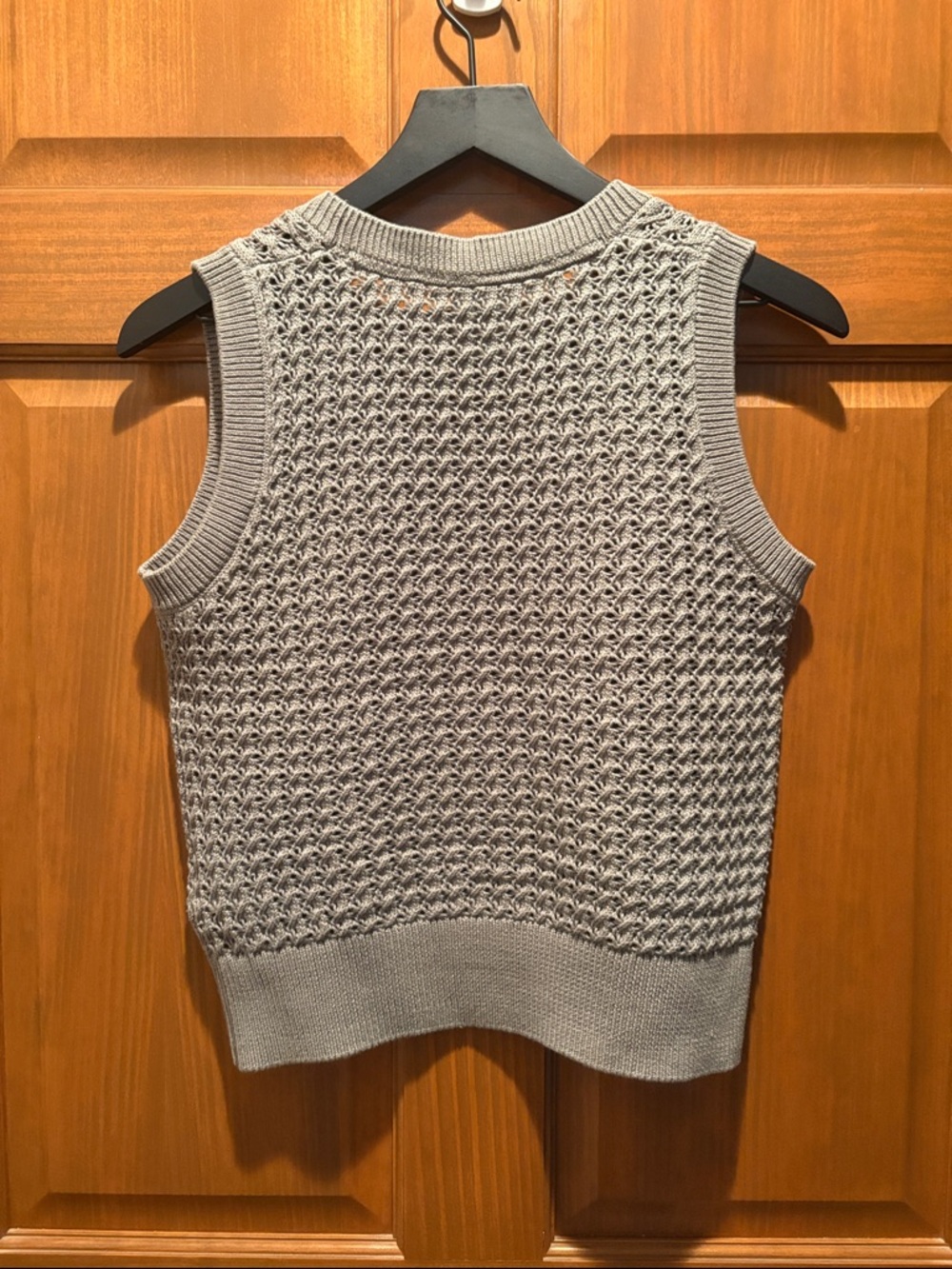 Varley green open knit scoop neck tank - Picture 2 of 2